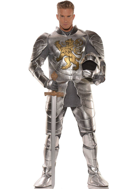 Men's Plus Size Knight In Shining Armour Medieval Costume Main Image