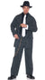 Men's Black and White Pinstripe Zoot Suit Fancy Dress Costume Main Image