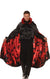 Men's Red And Black Satin Reversible Halloween Cape With Bats Main Image