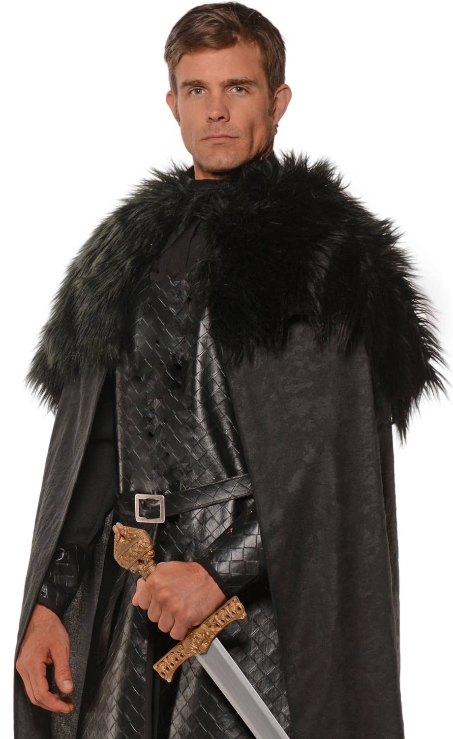 Renaissance Man Black Costume Cape - Alt Image