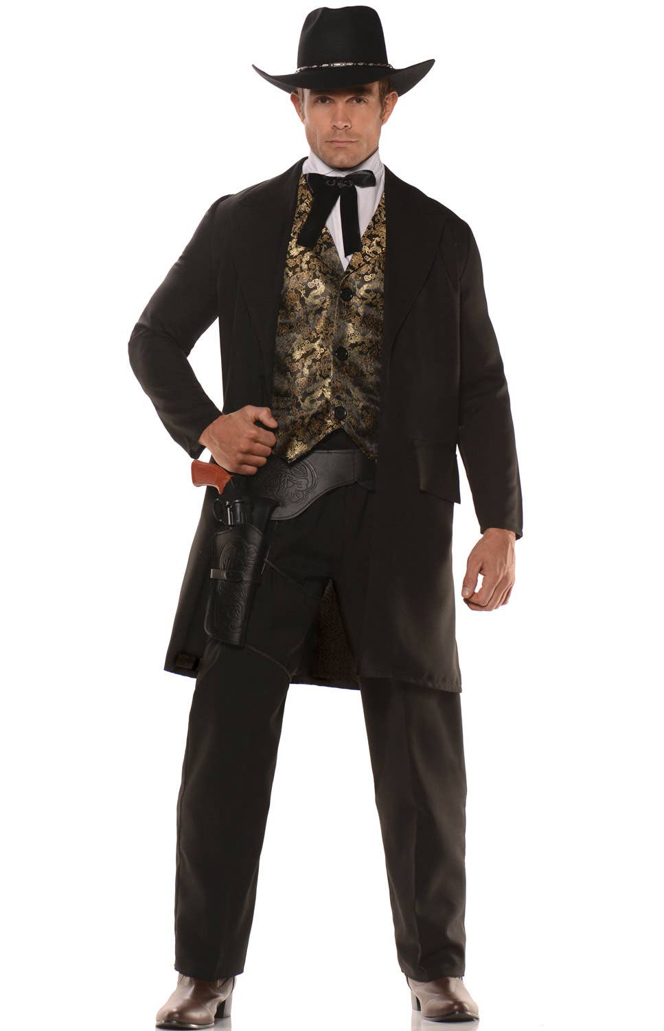 Men's Plus Size The Gambler Cowboy Costume Main Image