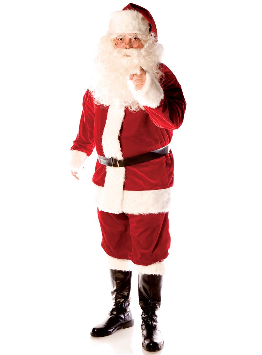 Deluxe Santa Suit Men's Fancy Dress Costume