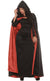 Hooded Black Velvet Cloak with Red Satin Lining - Main Image