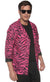 Image of 1980s Pink Zebra Print Mens Costume Blazer