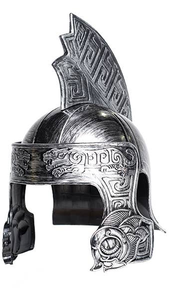 Men's Antique Silver Tronjan Warrior Helmet - Main Image