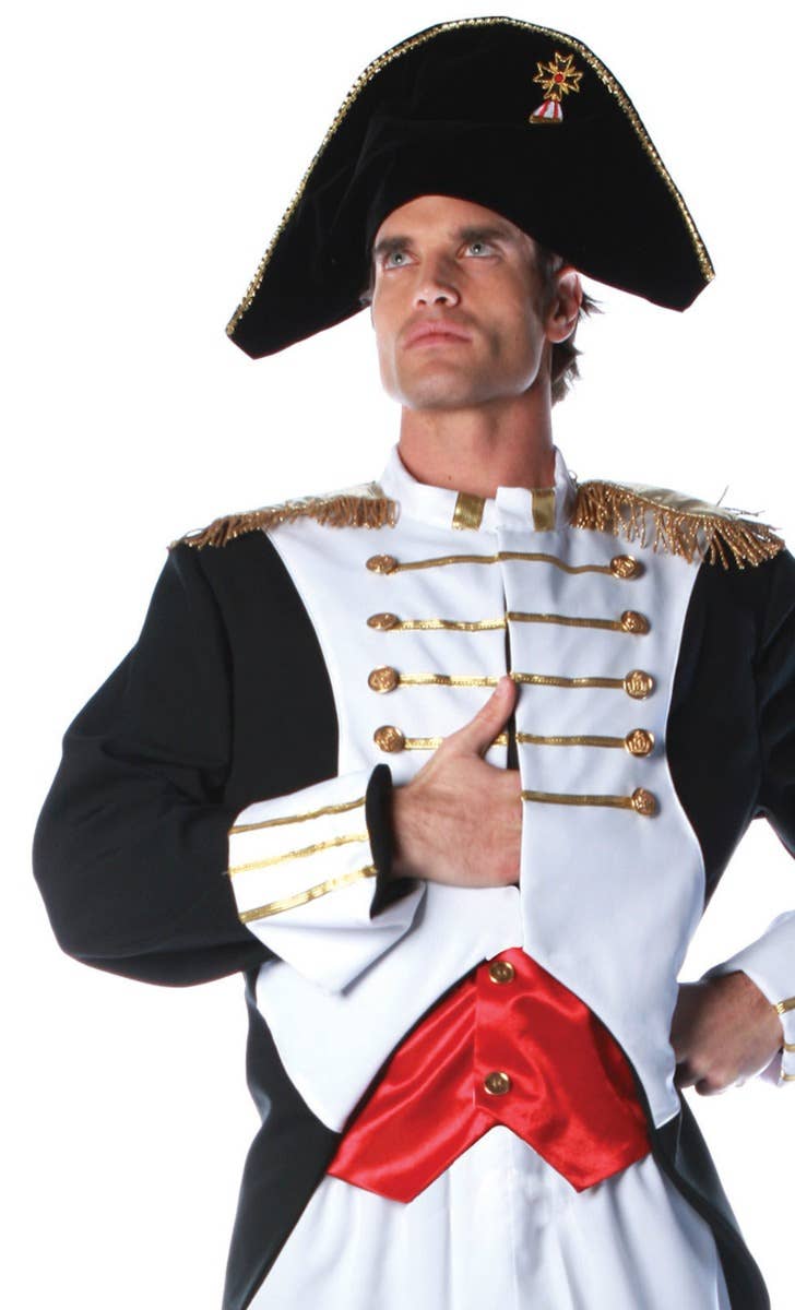 Men's Napoleon Commander Plus Size Olden Days Costume Close Up Image