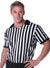 Plus Size Men's Black and White Striped Referee Costume Shirt