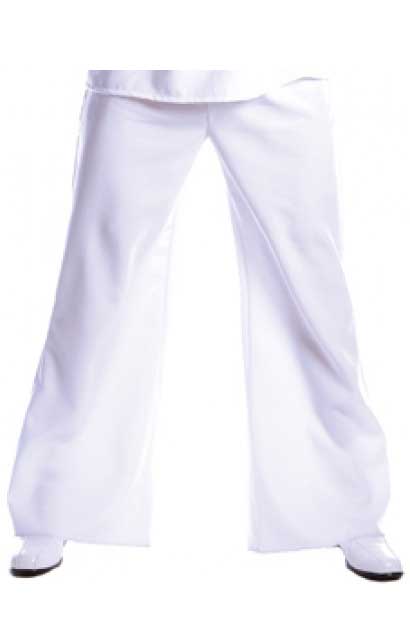 Men's White 1970's flared Disco Costume Pants