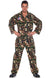 Men's Camouflage Army Soldier Jumpsuit Fancy Dress Costume Front
