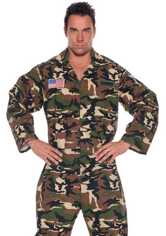 Military Camouflage Costume | Mens Army Defence Forces Jumpsuit