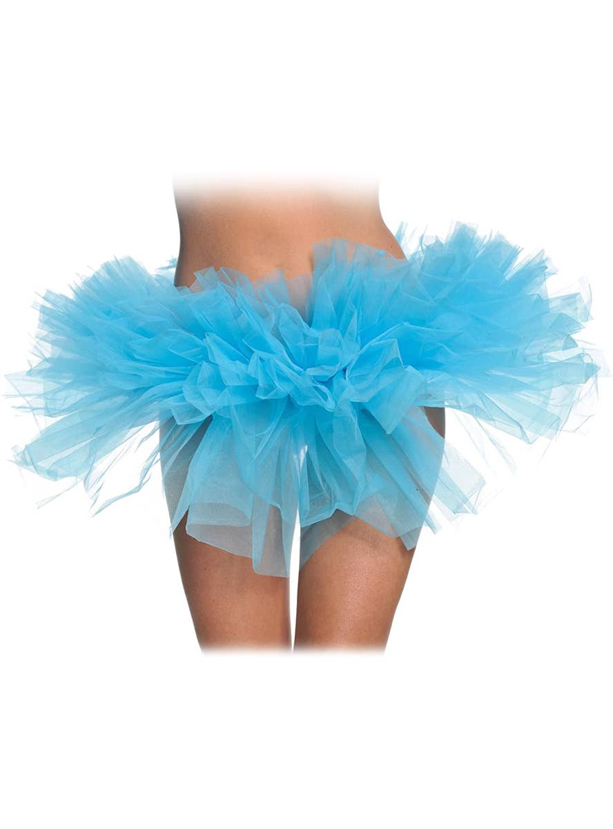 Short Bright Blue Ruffled Tulle Costume Tutu for Women