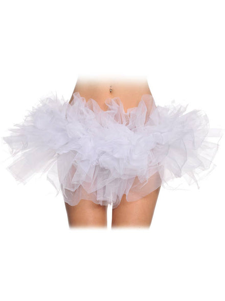 Women's Sexy White Ruffled Mesh Tutu Costume Accessory