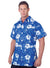 Men's Deluxe Blue Hawaiian Costume Shirt