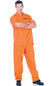 Men's Plus Size Prisoner Orange Convict Costume Main Image