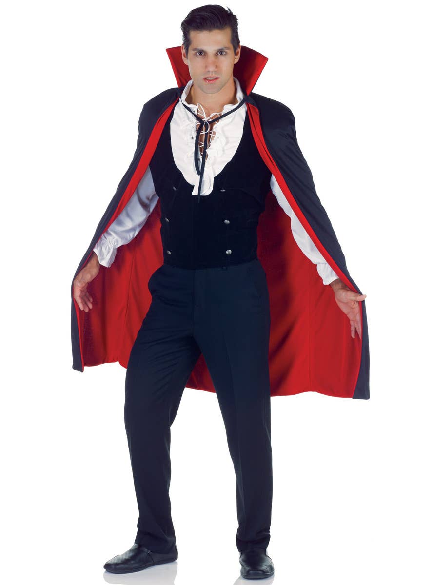 Adults Reversible Vampire Cape | Red and Black Vampire Costume Cape