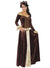 Womens Brown Medieval Queen Costume Dress