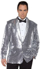 Men's Silver Sequined Cabaret Costume Jacket Image