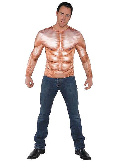 Photo Real Padded Muscle Chest Costume Shirt Alternativet Image