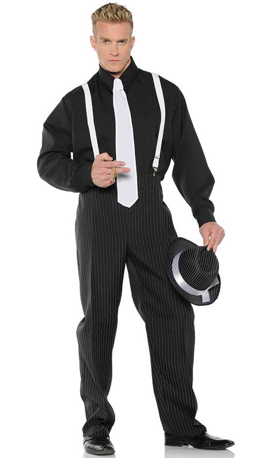 Roaring 20s Pinstripe Gangster Suit Mens Plus Size Costume