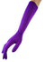 Long Matte Purple Costume Gloves for Adults