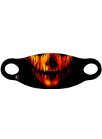 Printed Evil Pumpkin Halloween Costume Mask