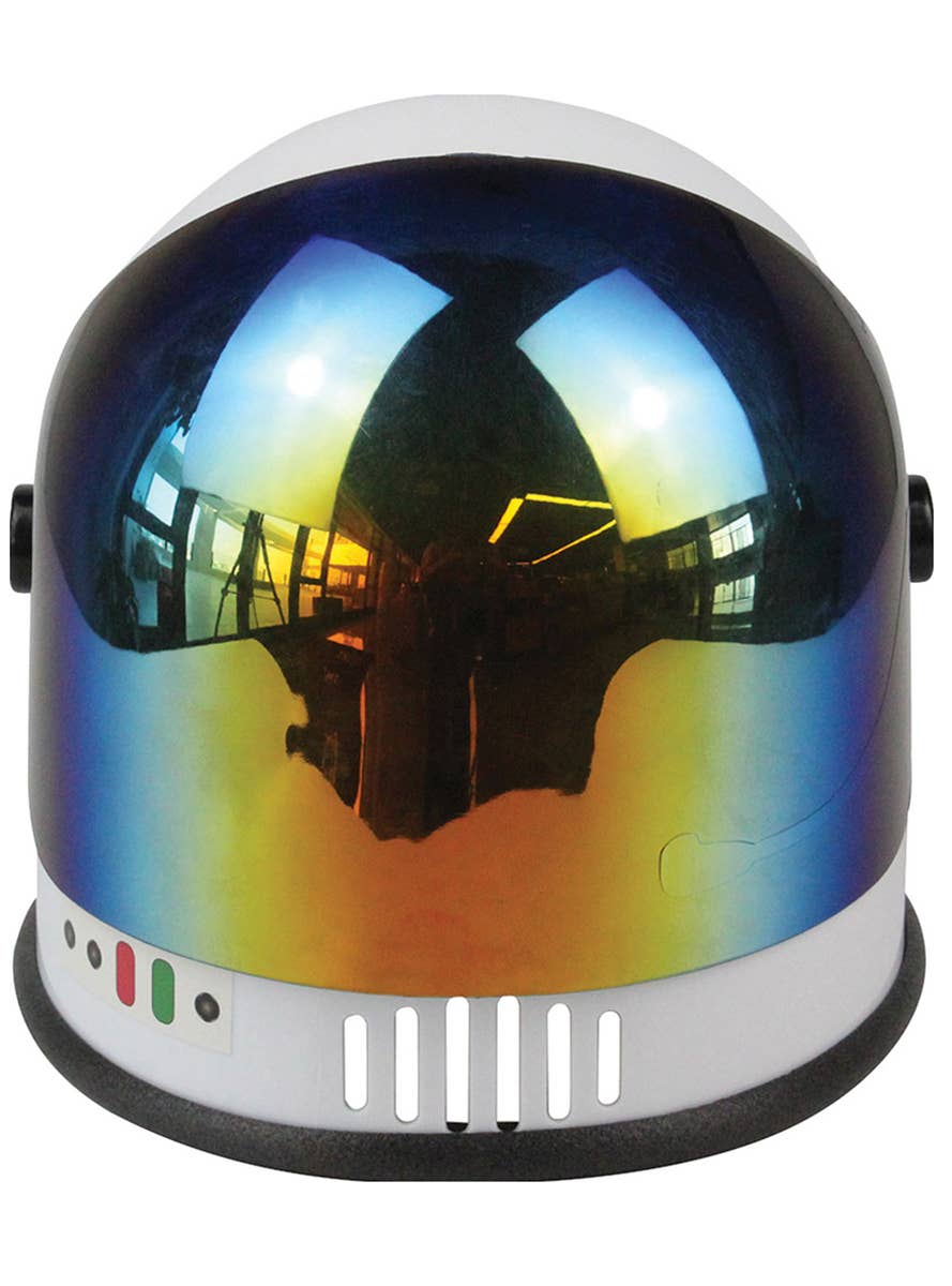 Full Head Rainbow Reflective Space Helmet Costume Accessory - Main Image