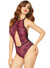 Image of Festival Vixen Women's Burgundy Red Bodysuit - Front View