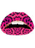 Set of 2 Pink Leopard Print Temporary Lip Appliqués