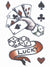 Tinsley Transfers Vintage Lucky Dice Temporary Tattoo - Alternative Image