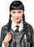 Image of Wednesday Addams Women's Black Plaited Costume Wig