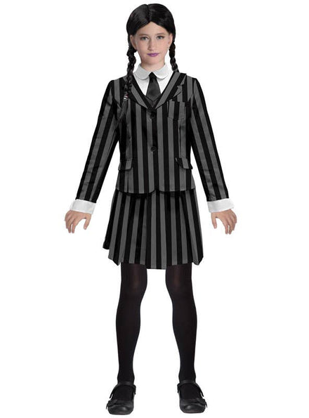 Image of Wednesday Black Never More Uniform Girls Costume