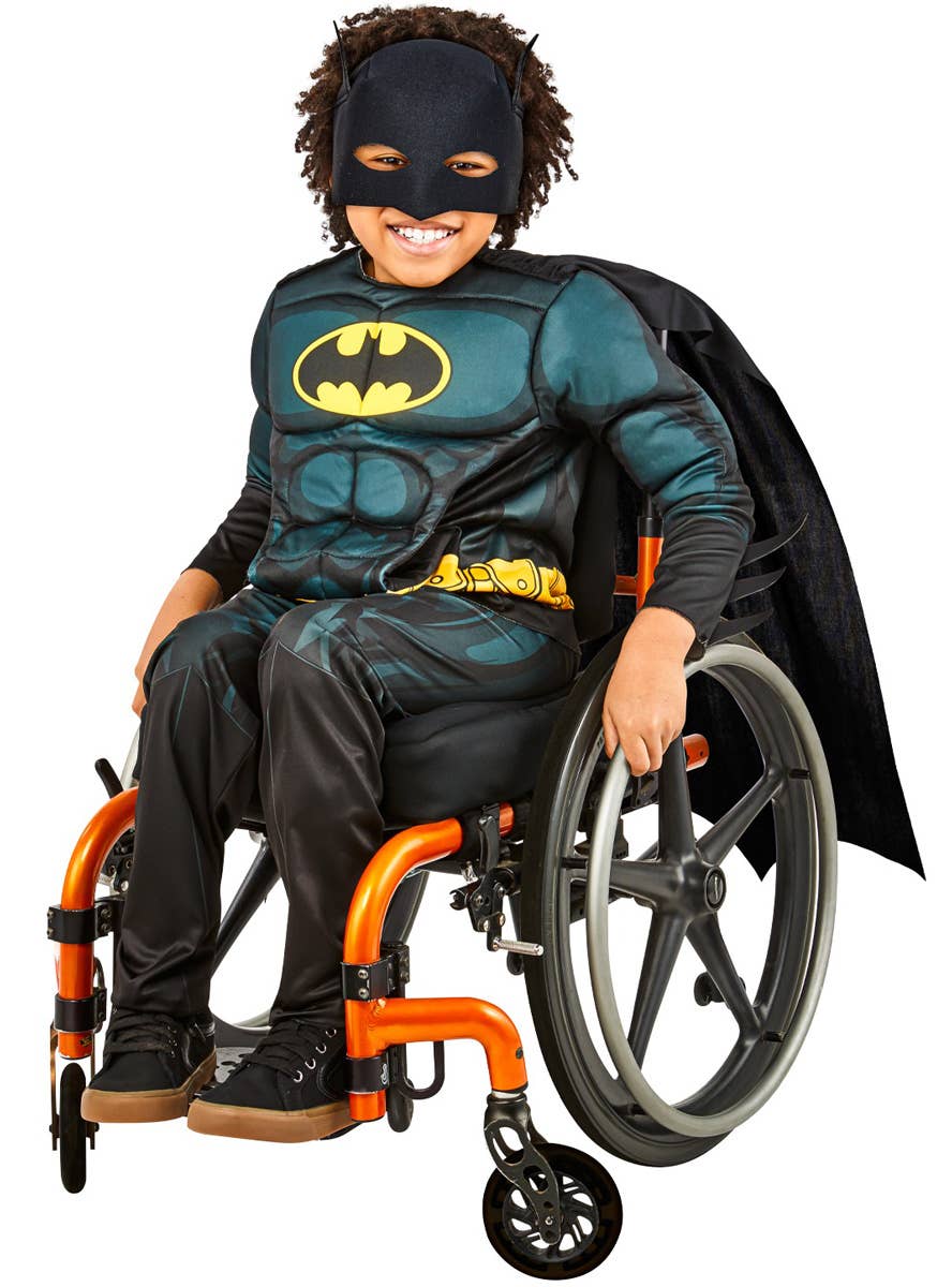 Image of Adaptive Batman Boys DC Superhero Costume -  Alternate Front View