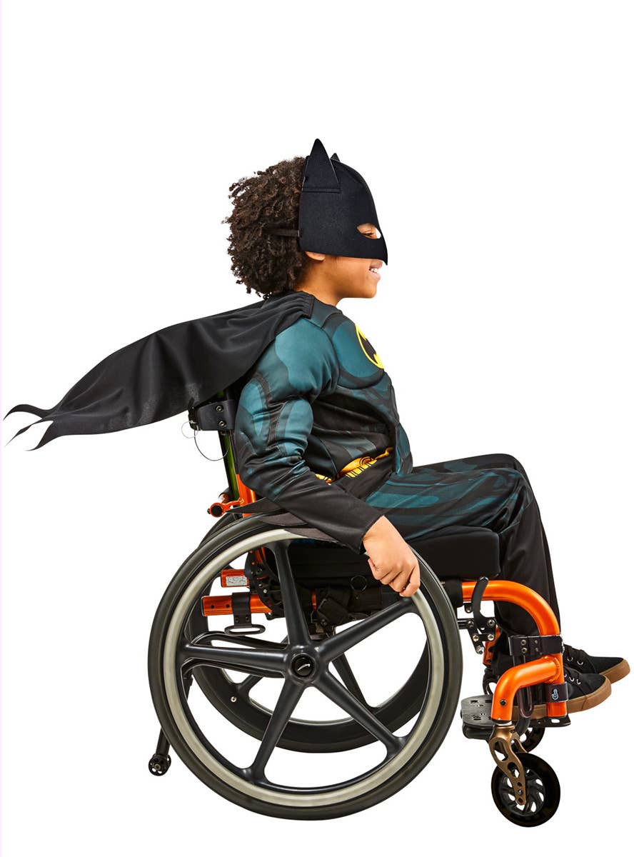 Image of Adaptive Batman Boys DC Superhero Costume -  Side View