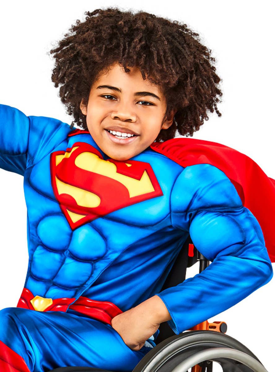 Image of Adaptive Superman Boys DC Superhero Costume - Close Image 1