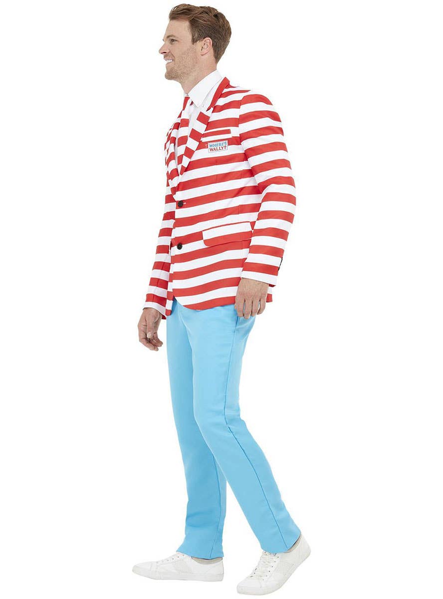 Image of Where's Wally Deluxe Suit Men's Costume - Side Image