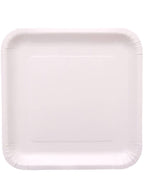 Image of White 20 Pack 23cm Square Paper Plates