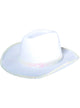Image of Wild White Cowgirl Hat with Iridescent Sequin Trim