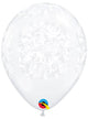 Image of Damask Print White 30cm Single Latex Balloon