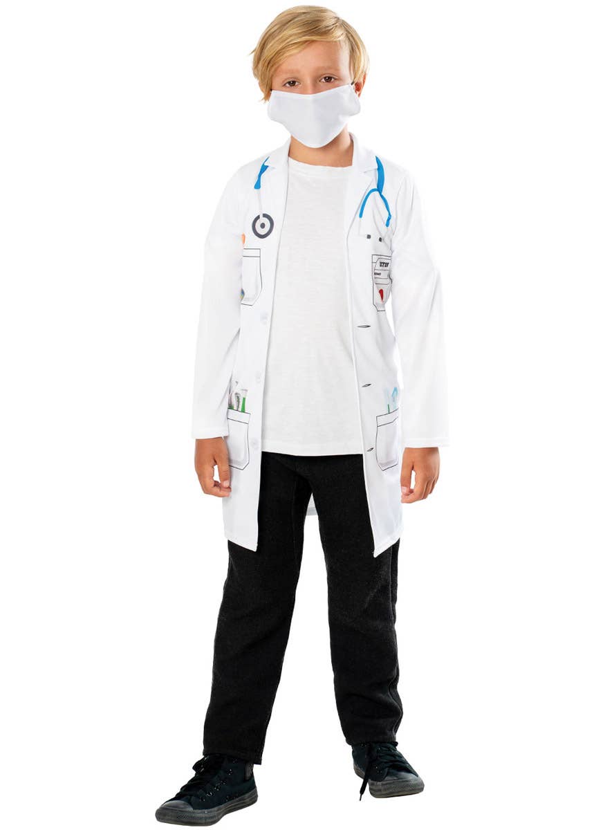 Image of Doctor White Lab Coat Kid's Occupation Costume