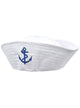Image of Classic White Sailor Gob Costume Hat with Anchor