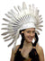 Image of Deluxe White Feather Native American Chief Costume Headdress - Main Image