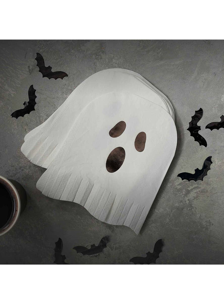Image of White Ghost 16 Pack Halloween Lunch Napkins - Alternate Image