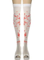 Image of Thigh High Blood Splattered Halloween Womens Stockings