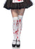 Blood Splattered Zombie Thigh High Costume Stockigns