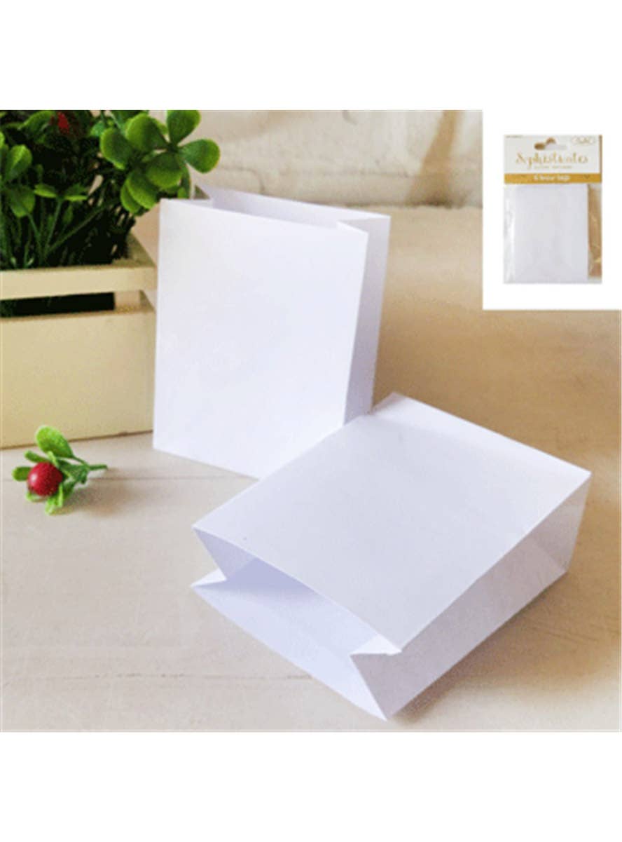 Image of White Party 6 Pack Favour Treat Bags