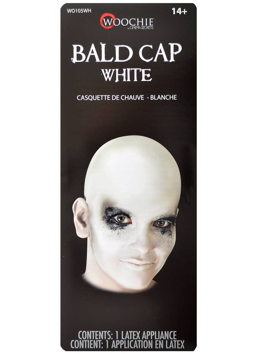 Image of Latex White Bald Cap Special FX Prosthetic - Main Image