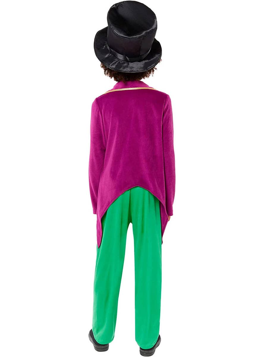 Image of Roald Dahl Willy Wonka Boy's Book Week Costume - Back View