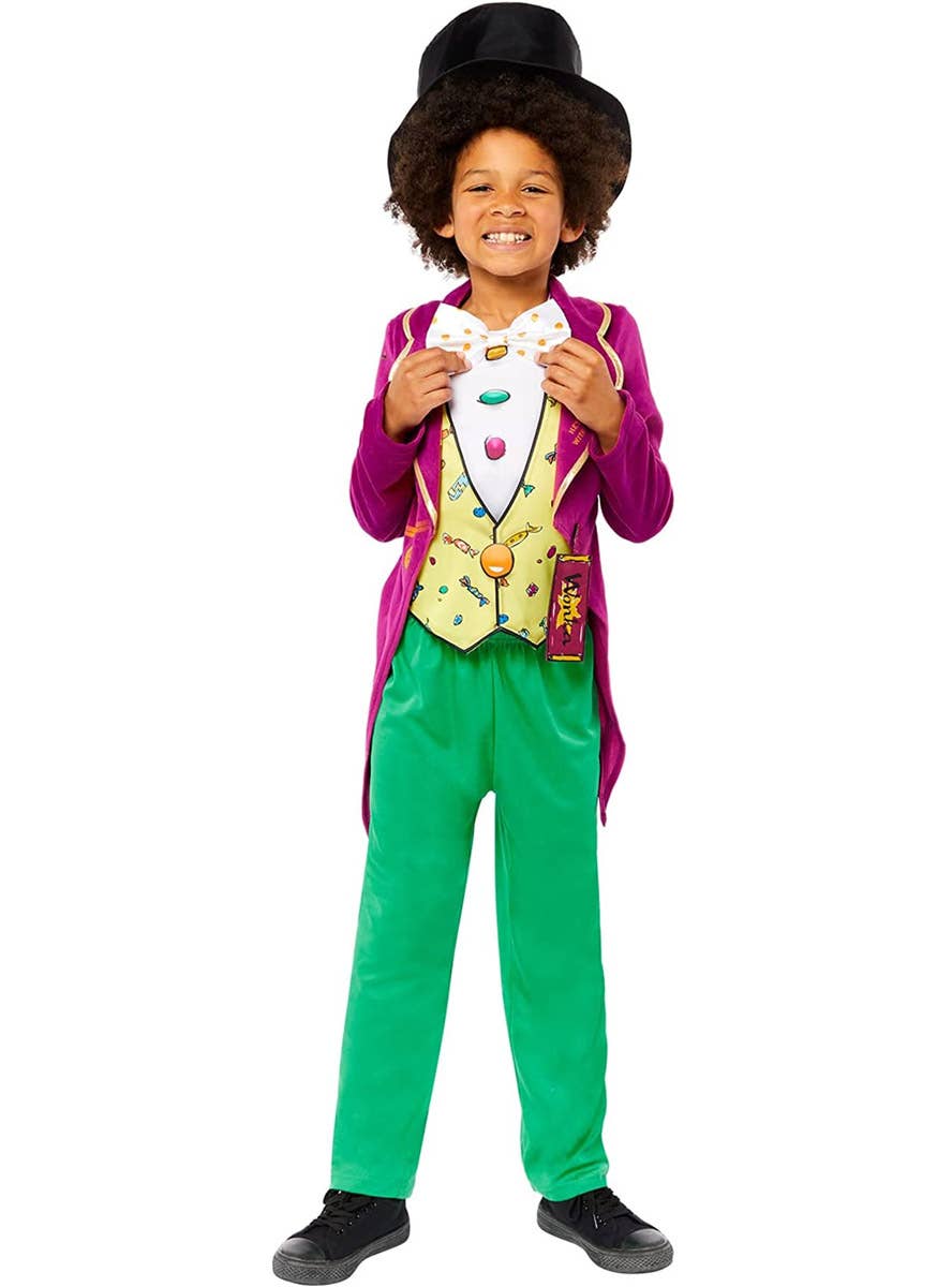 Image of Roald Dahl Willy Wonka Boy's Book Week Costume - Alternate Front View