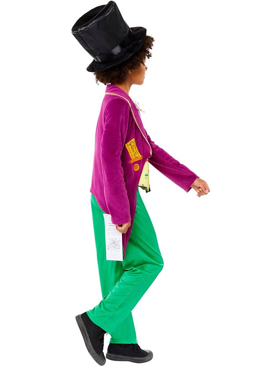 Image of Roald Dahl Willy Wonka Boy's Book Week Costume - Side View