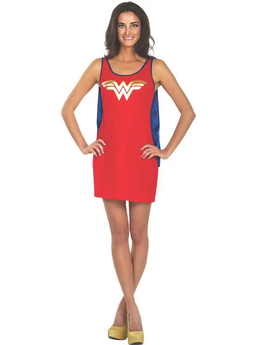 Wonder Woman Superhero Basic Tank Costume Dress Main Image